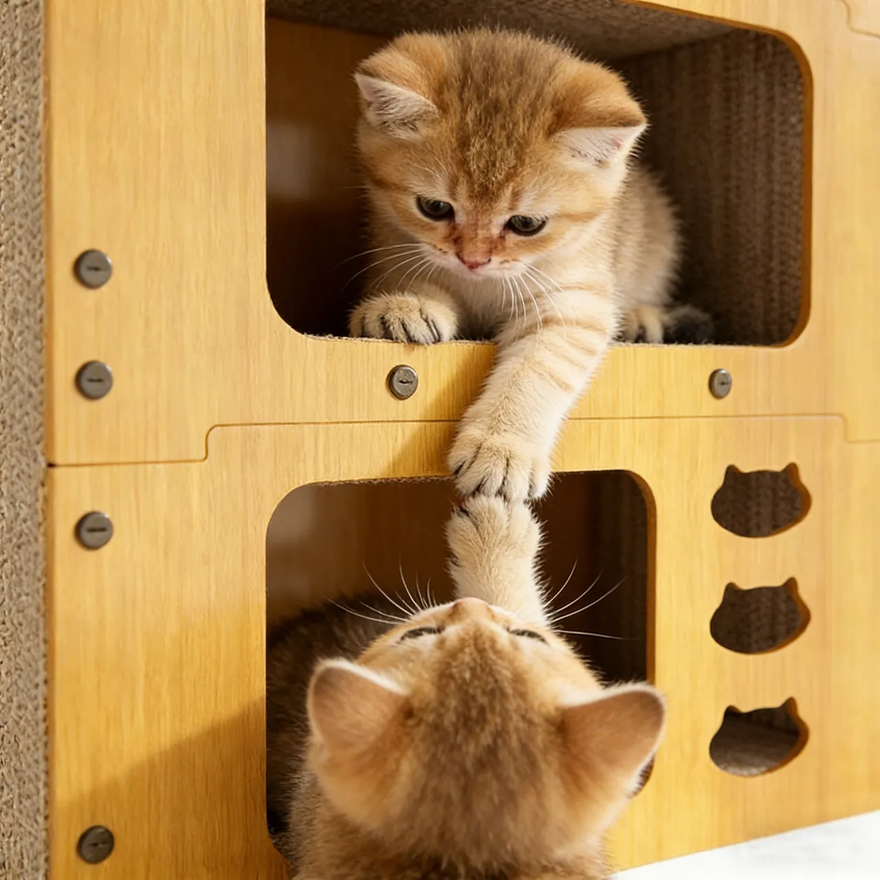 Hot Sale Custom Double Layer Assembly Cat Nest Grab Board WW-0006