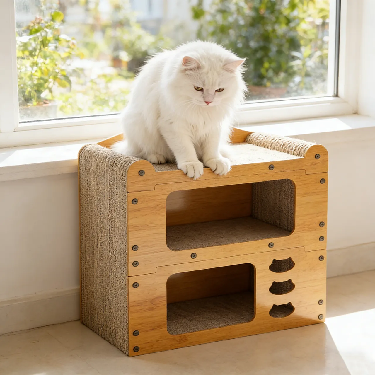 Hot Sale Custom Double Layer Assembly Cat Nest Grab Board WW-0006