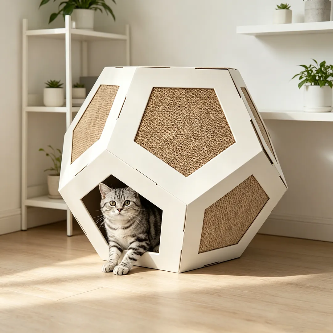 High Quality Custom Spherical Polyhedral Cat Scratch House WW-0022