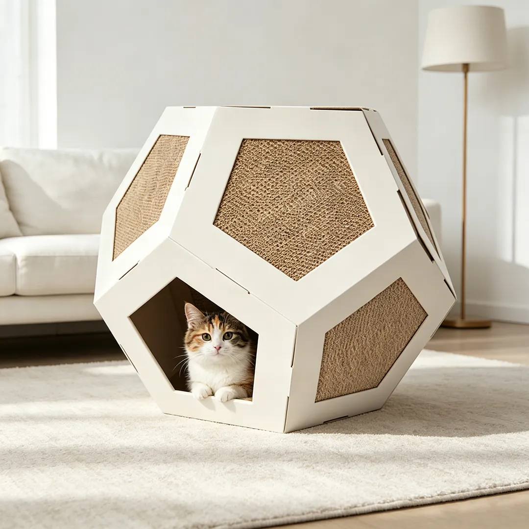 High Quality Custom Spherical Polyhedral Cat Scratch House WW-0022