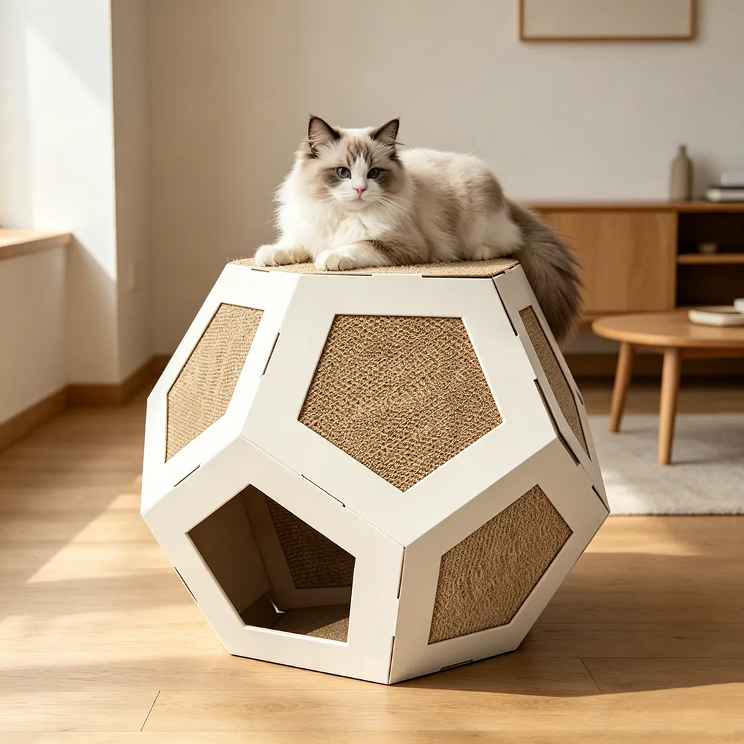High Quality Custom Spherical Polyhedral Cat Scratch House WW-0022