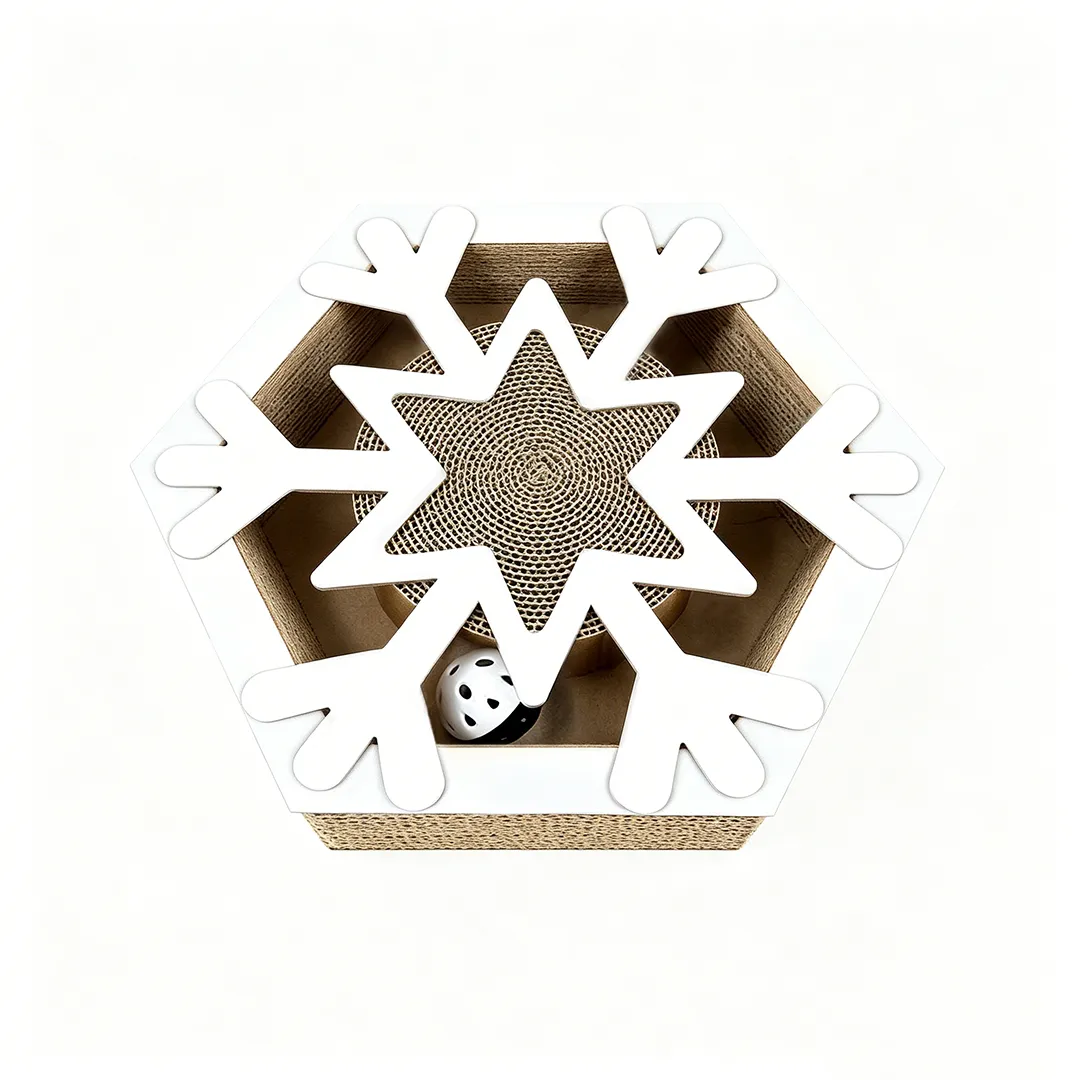 Custom Cat Scratching Toy Hexagonal Snowflake Shape WJ-0023