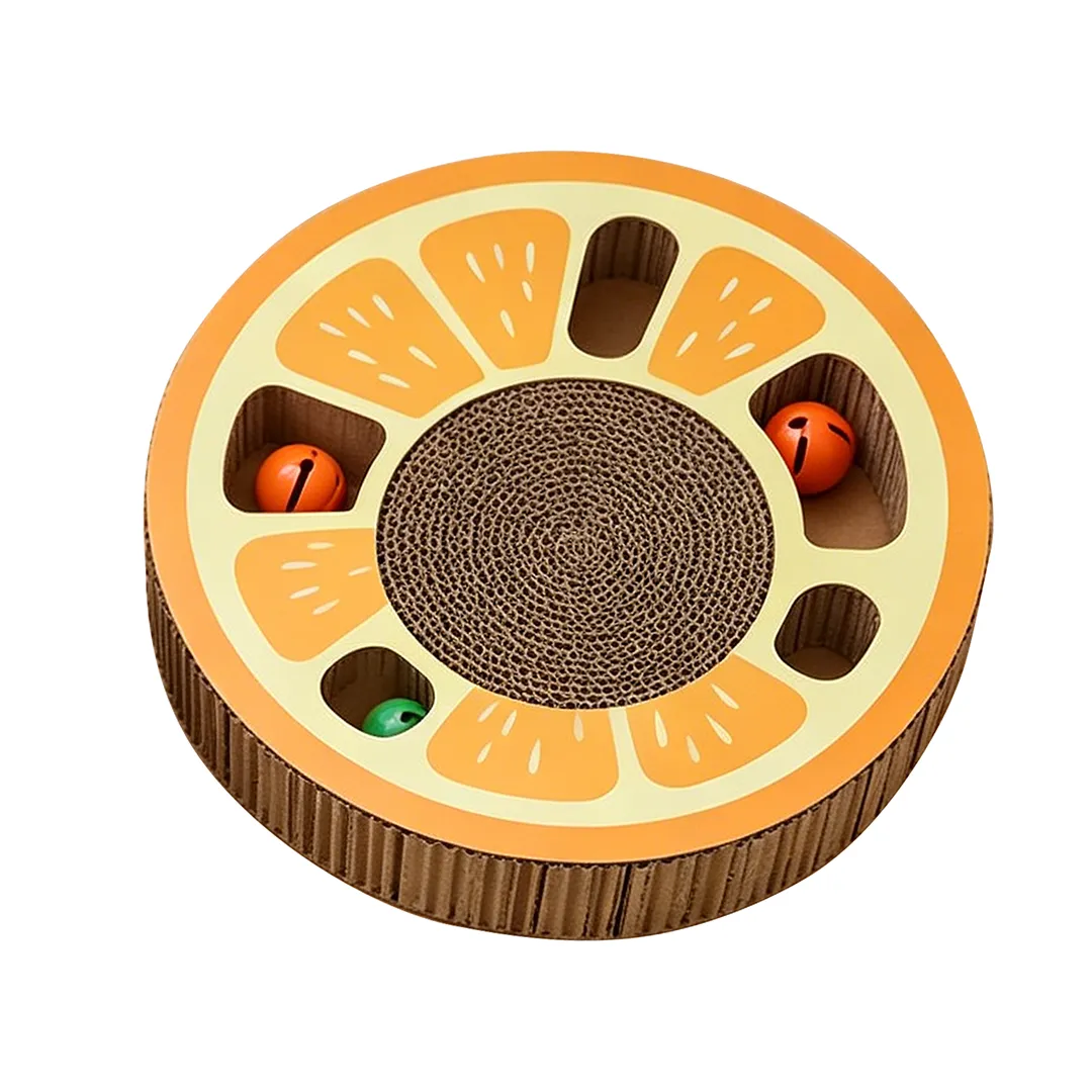 Shape custom fruit slice ball cat scratch board WJ-0024