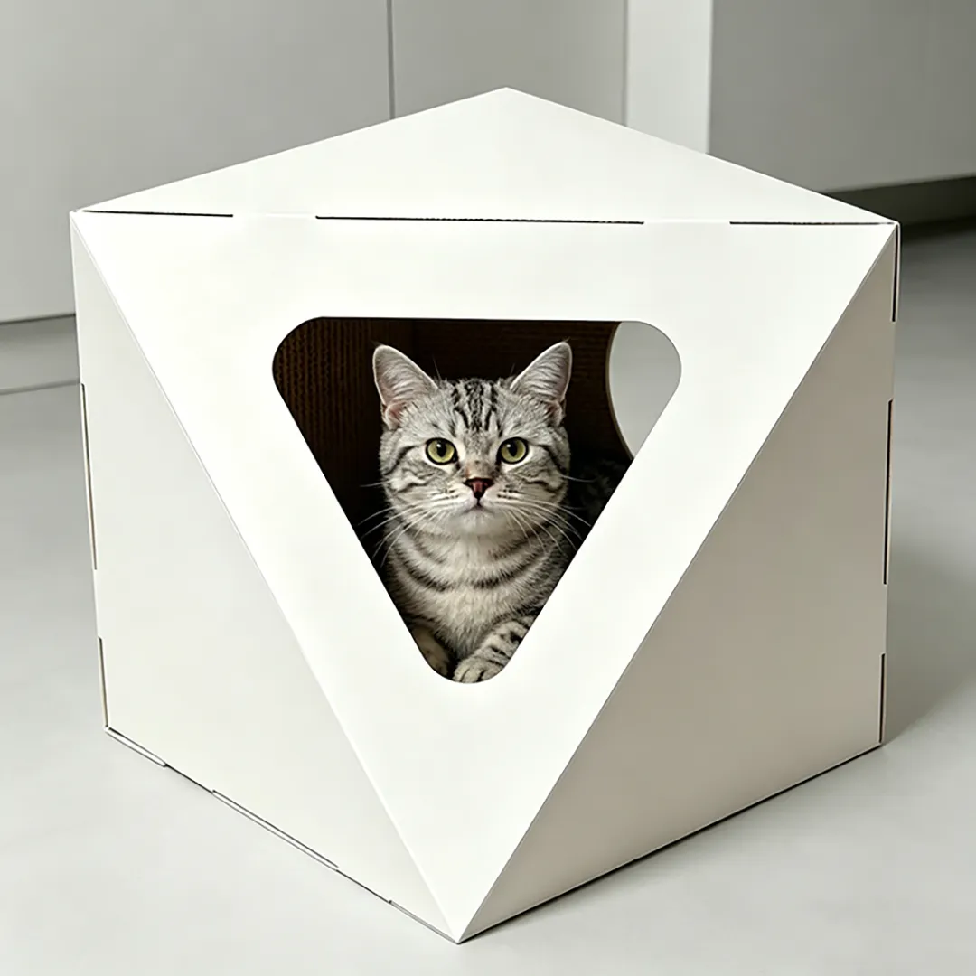 Best-selling Custom Minimalist Polyhedral Cat House WW-0026