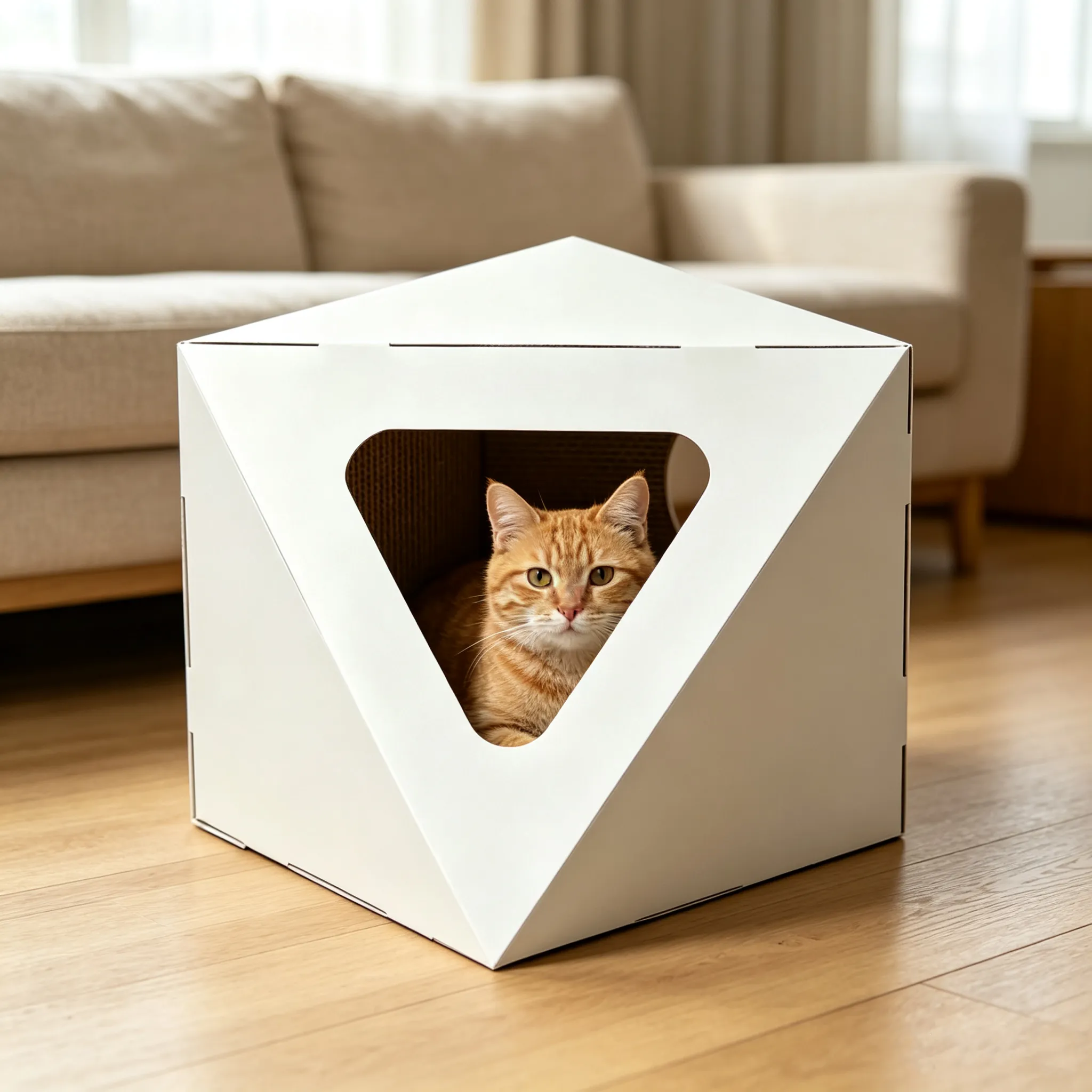 Best-selling Custom Minimalist Polyhedral Cat House WW-0026
