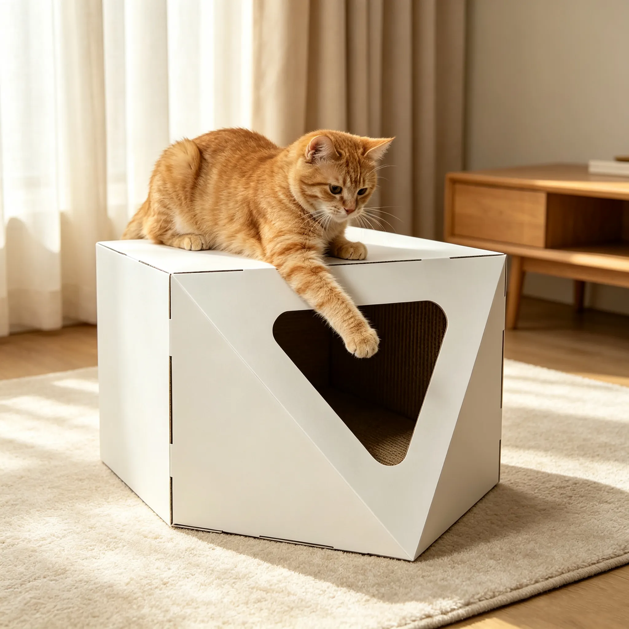 Best-selling Custom Minimalist Polyhedral Cat House WW-0026