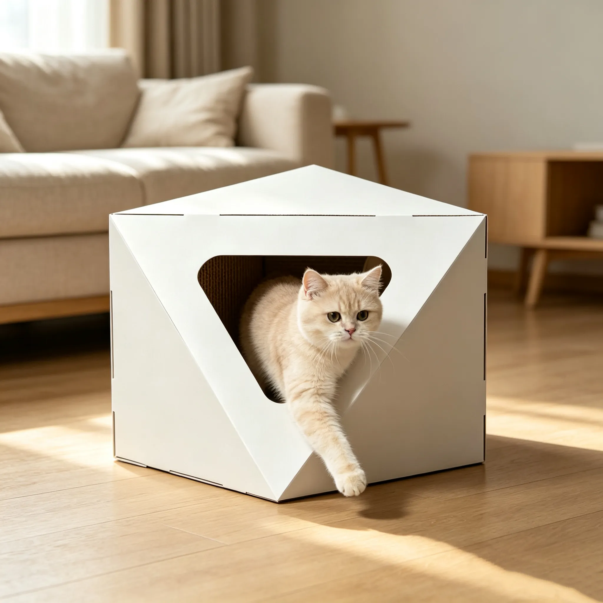 Best-selling Custom Minimalist Polyhedral Cat House WW-0026