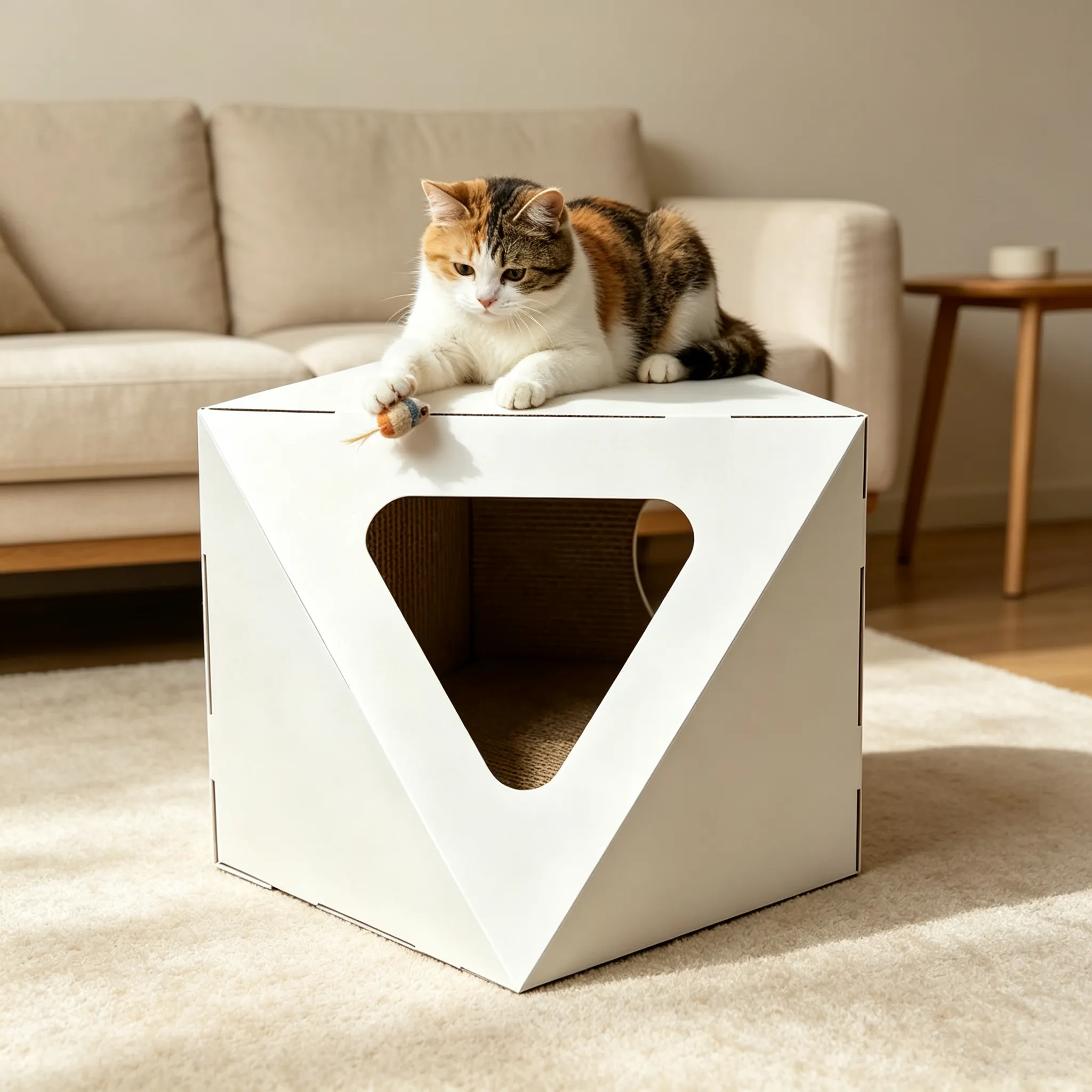 Best-selling Custom Minimalist Polyhedral Cat House WW-0026