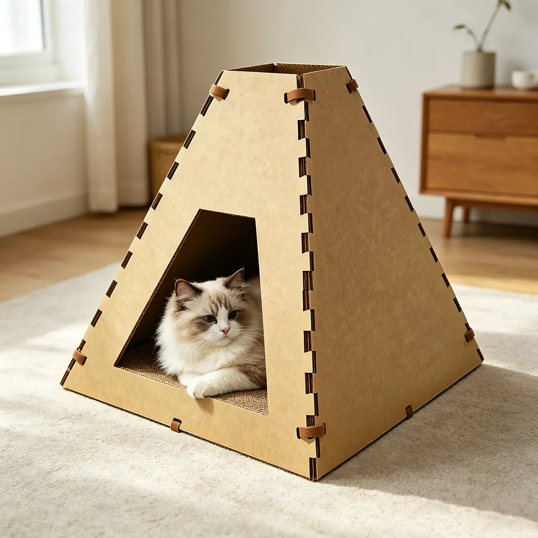 Wholesale Cat Scratch Nest 2-in-1 Tent Shape WW-0027