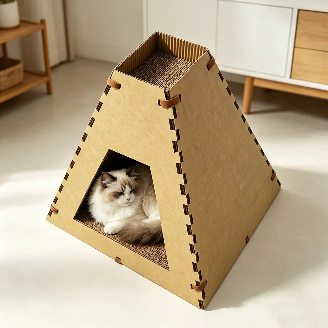 Wholesale Cat Scratch Nest 2-in-1 Tent Shape WW-0027