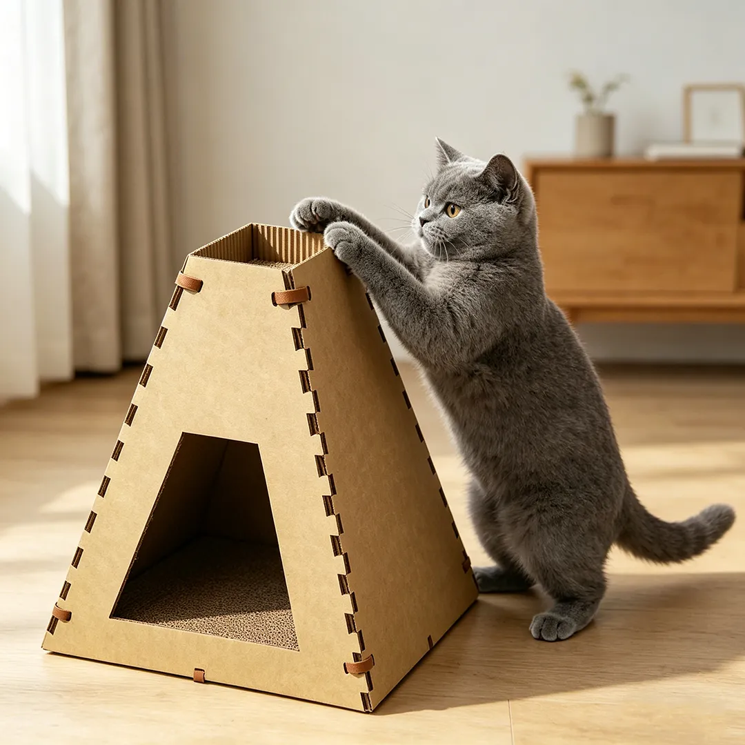 Wholesale Cat Scratch Nest 2-in-1 Tent Shape WW-0027
