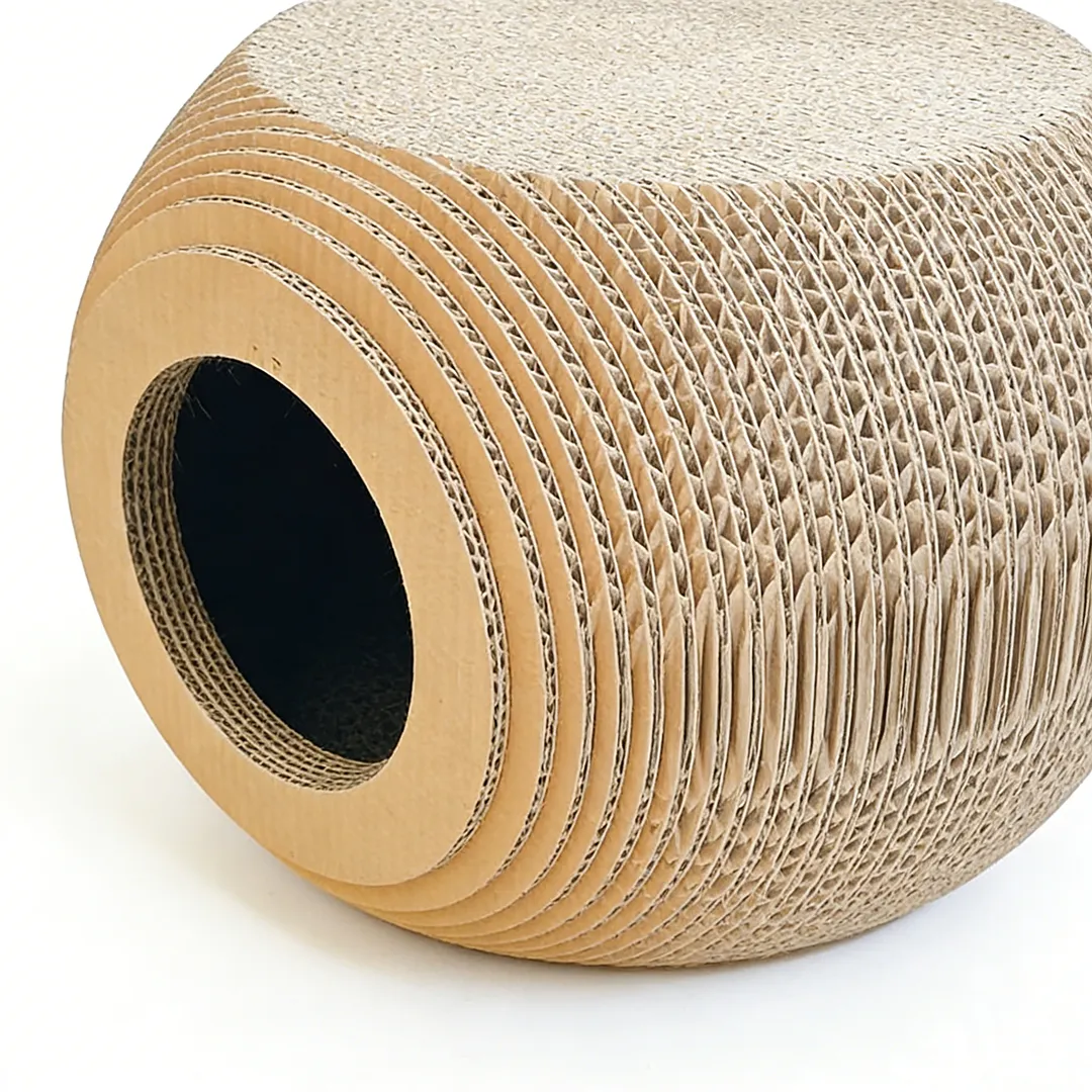Highly Customizable Spherical Corrugated Cardboard Cat Scratching House WW-0028