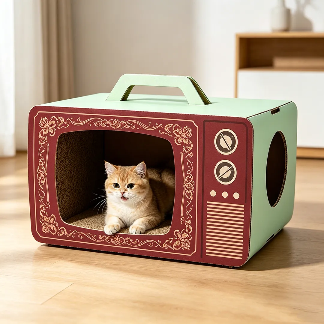 Wholesale Custom Retro TV Shaped Cat Bed WW-0029