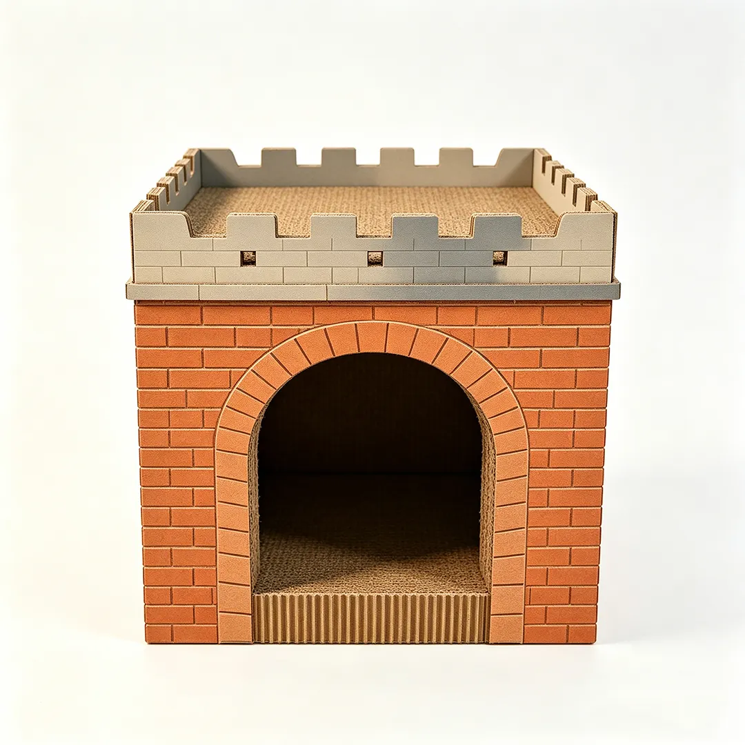Wholesale Custom Cat Nest Bed Red Brick Castle Cat Scratch WW-0032