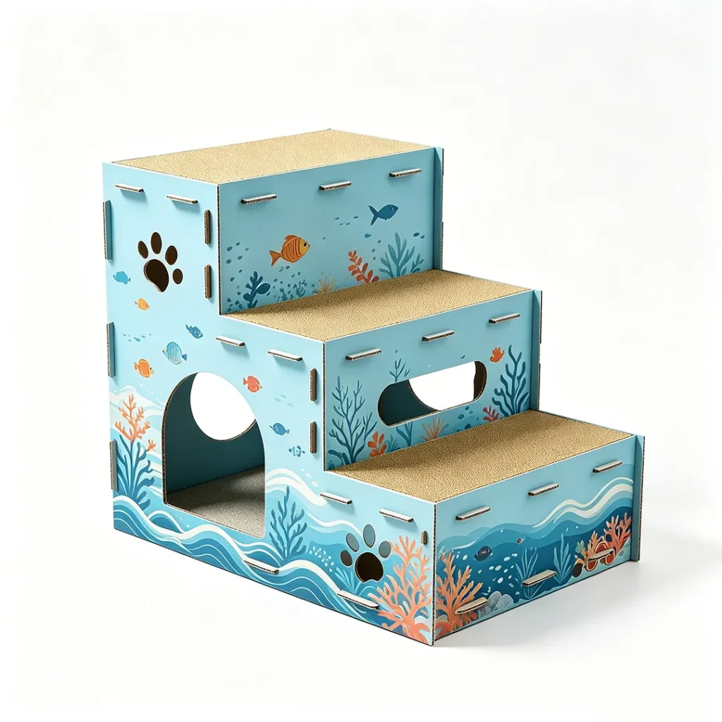 Hot Sale Wholesale Underwater World Three Ladder Cat Climbing Nest