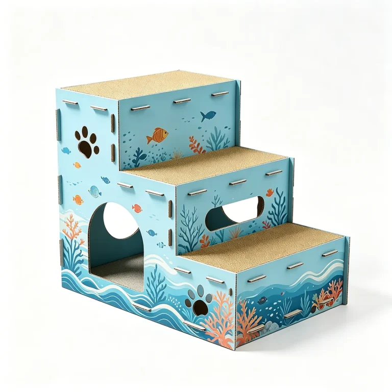 Hot Sale Wholesale Underwater World Three Ladder Cat Climbing Nest PJ-0013