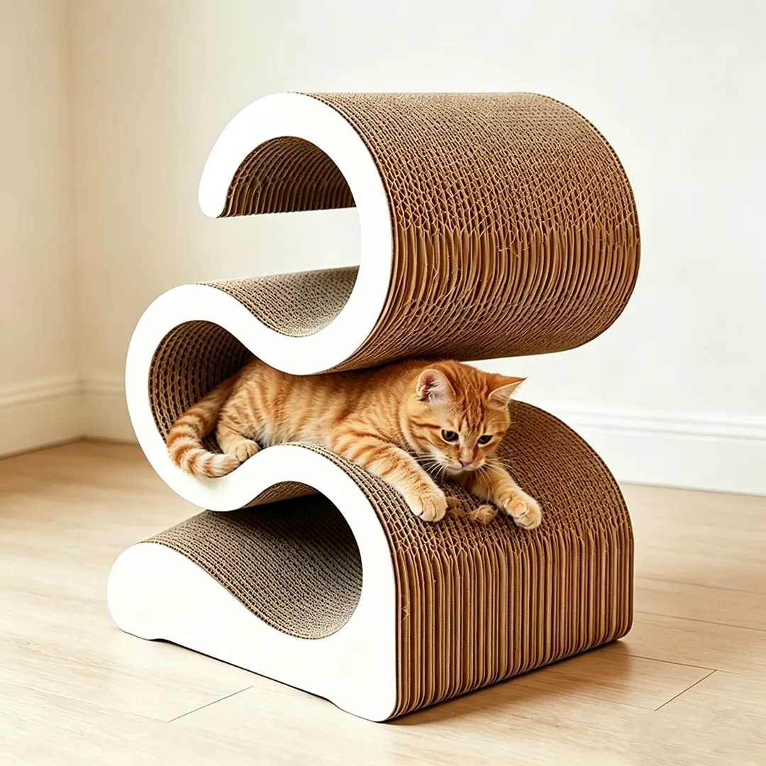 High quality custom multi-layer wave tunnel cat scratch board PJ-0014