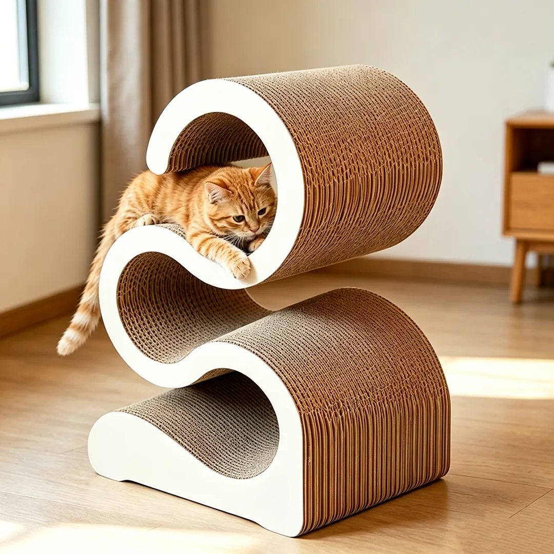 High quality custom multi-layer wave tunnel cat scratch board PJ-0014