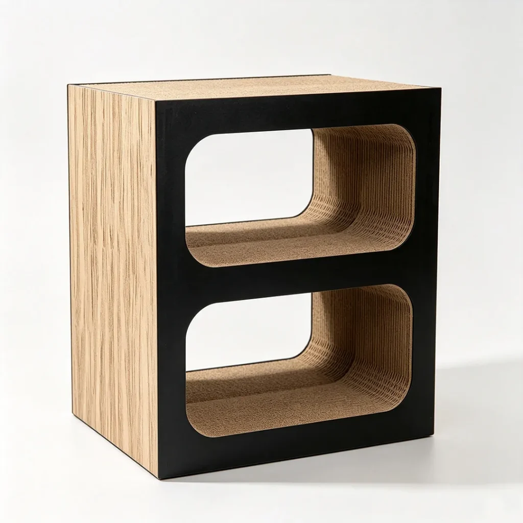 High-Quality Custom Double-Layer Square Box Cat Scratching Bed Integrated Board