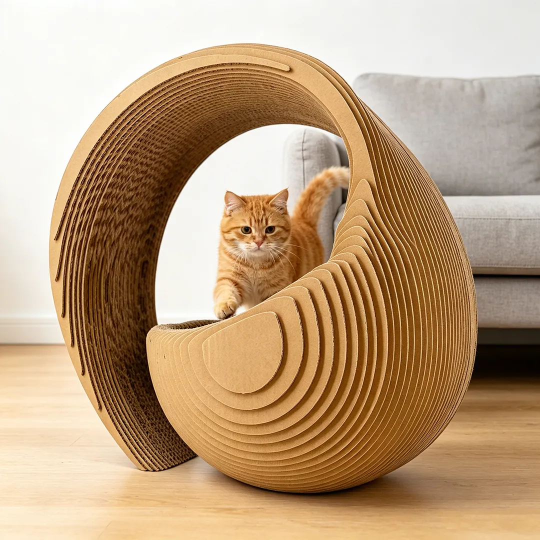 Hot Sale Custom Art Circular Tunnel Cat Scratch Cat Nest ZB-0148