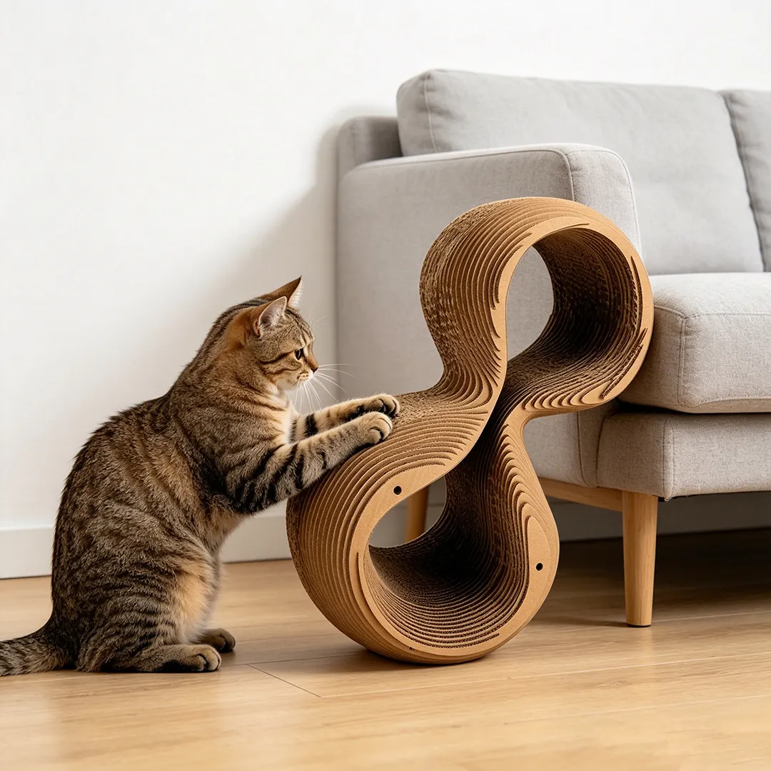 Wholesale Custom ZB-0158 Figure-Eight Double-Ring Cat Scratching Tunnel