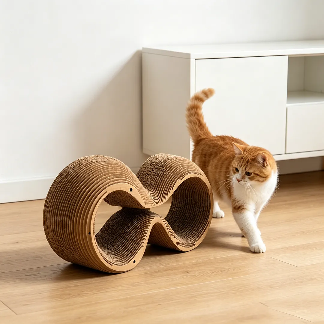 Wholesale Custom ZB-0158 Figure-Eight Double-Ring Cat Scratching Tunnel