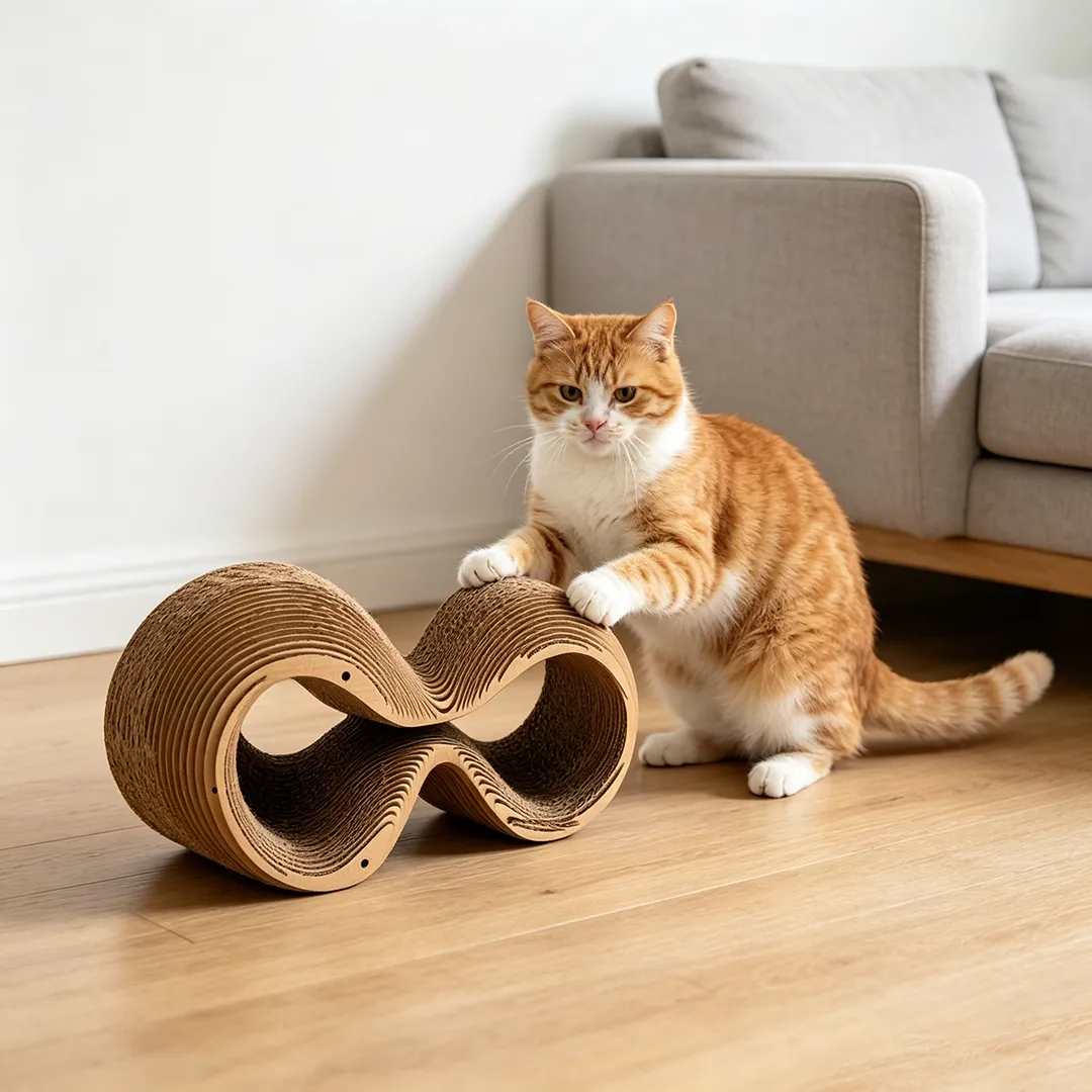 Wholesale Custom ZB-0158 Figure-Eight Double-Ring Cat Scratching Tunnel