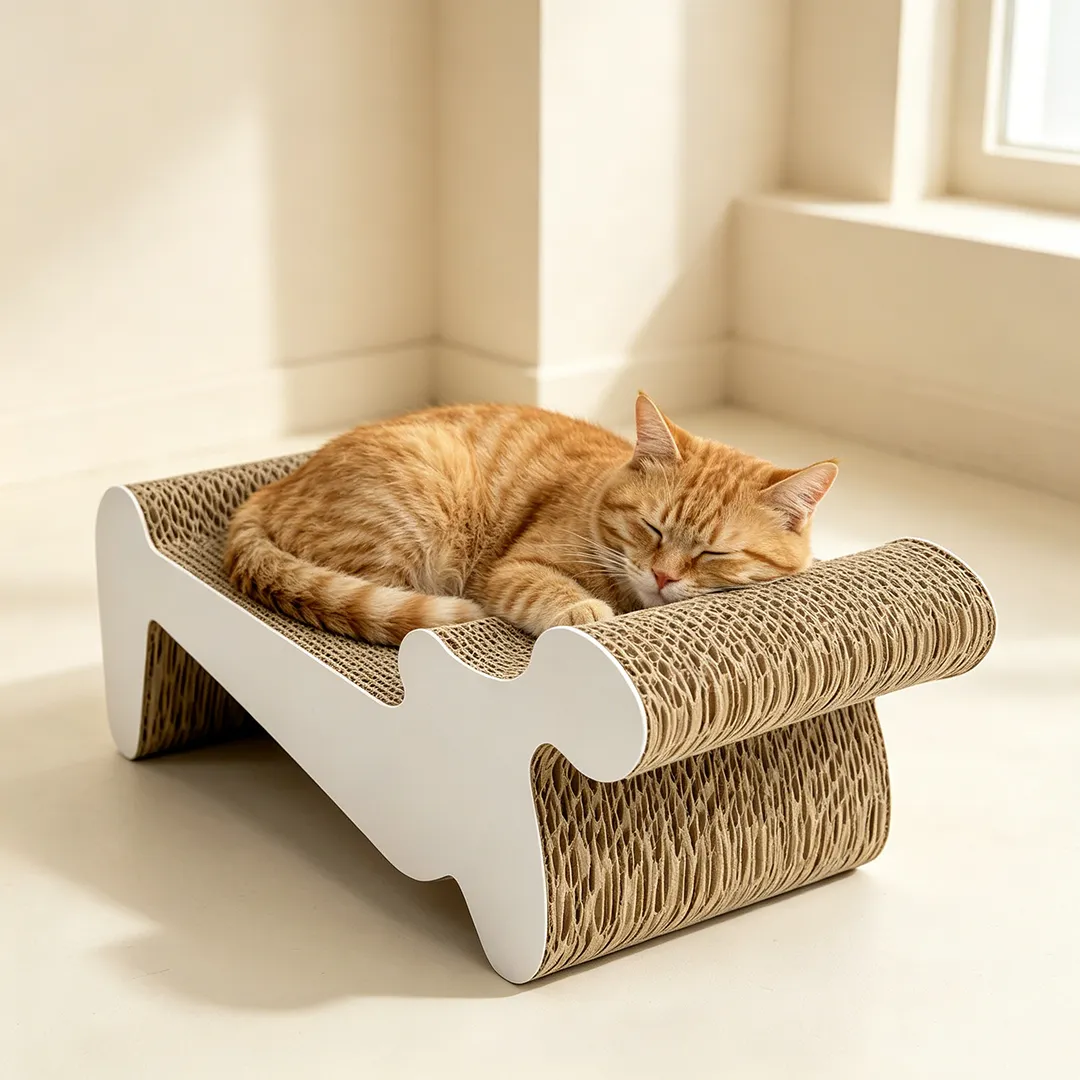 Wholesale Custom Curved Recliner Cat Scratching Board ZB-0156