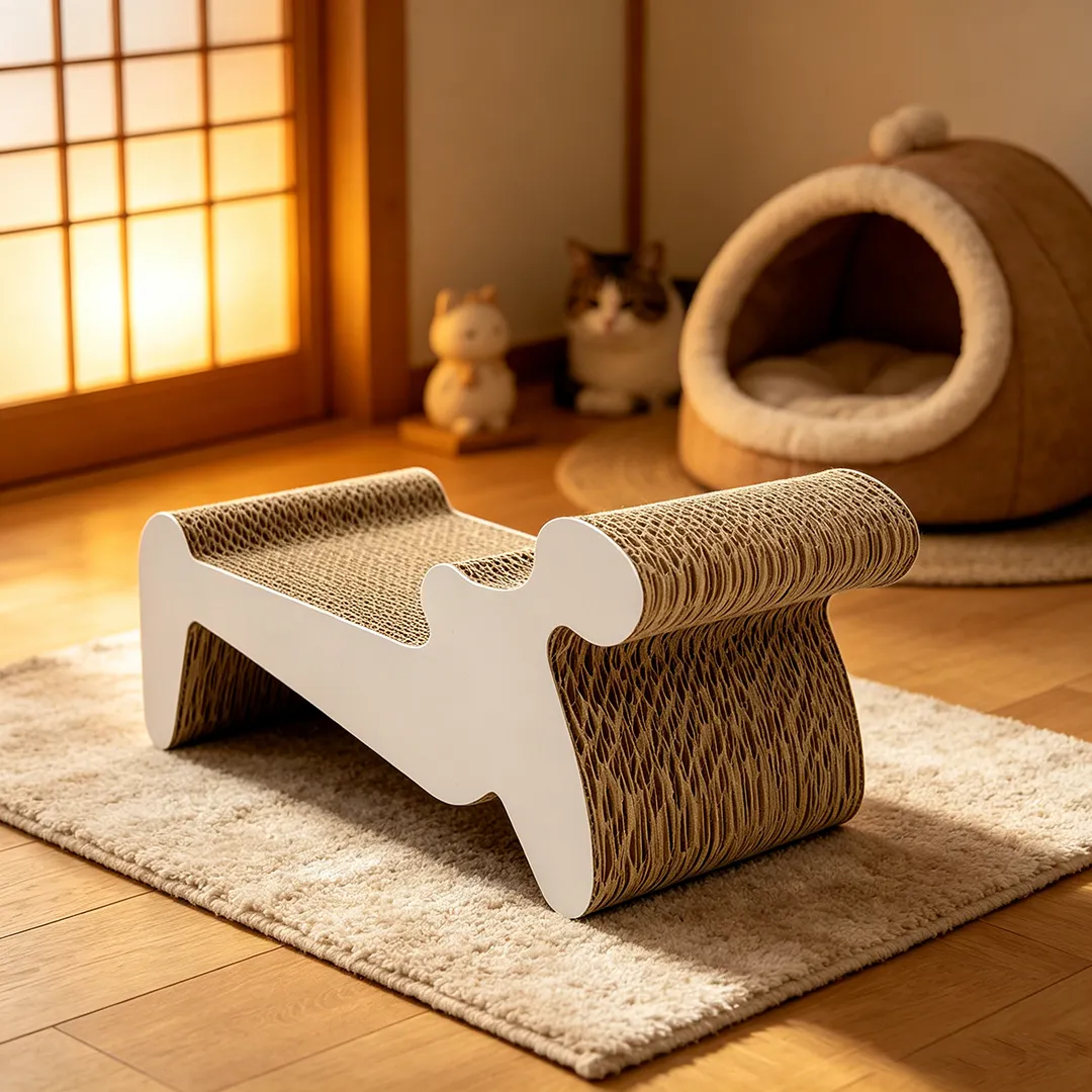 Wholesale Custom Curved Recliner Cat Scratching Board ZB-0156