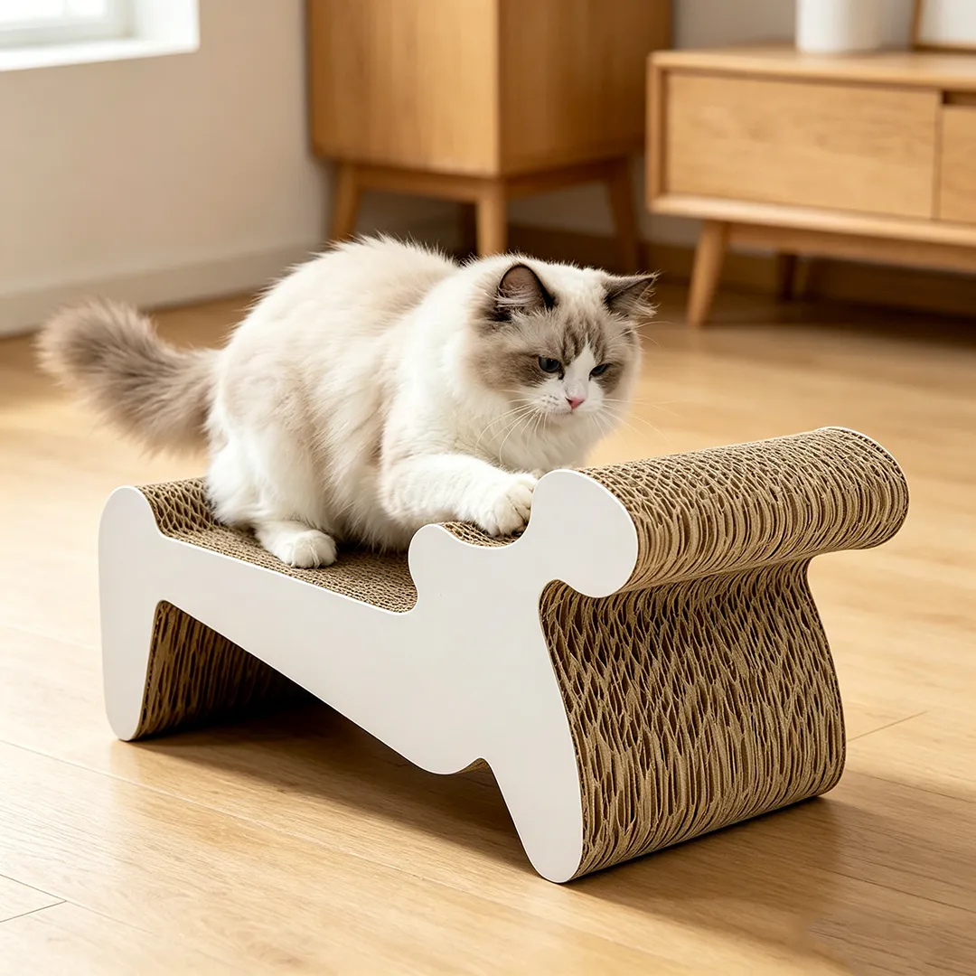 Wholesale Custom Curved Recliner Cat Scratching Board ZB-0156
