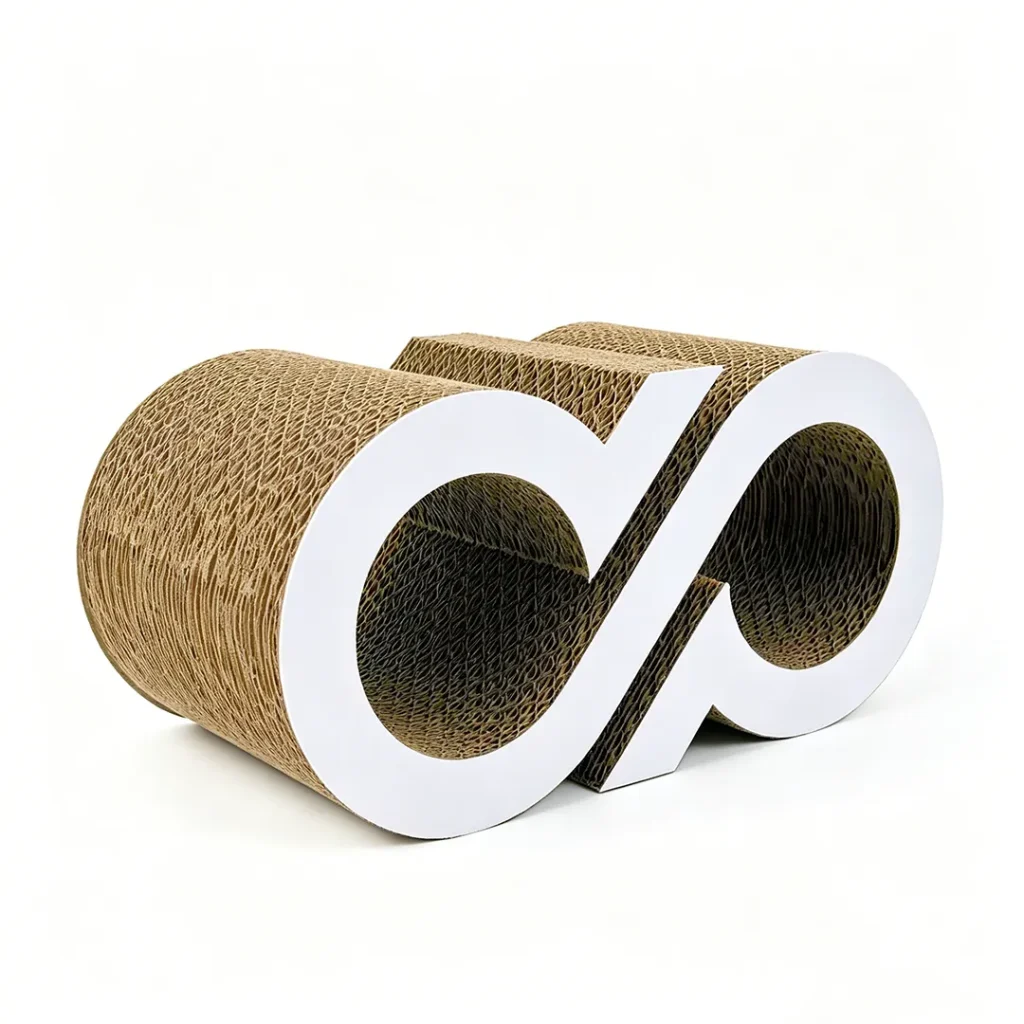 Wholesale Custom Geometric Letters Double Tunnel Cat Scratching Board
