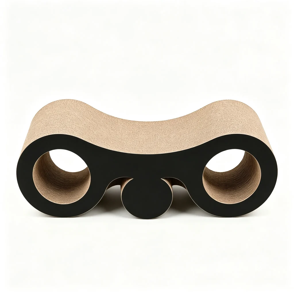 High quality custom telescope shape double barrel cat scratch plate ZB-0160 1