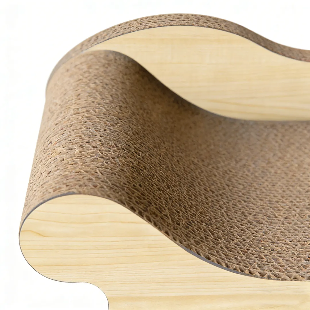 Custom Bulk Imitation Wood Wave Sofa Cat Scratcher ZB-0079