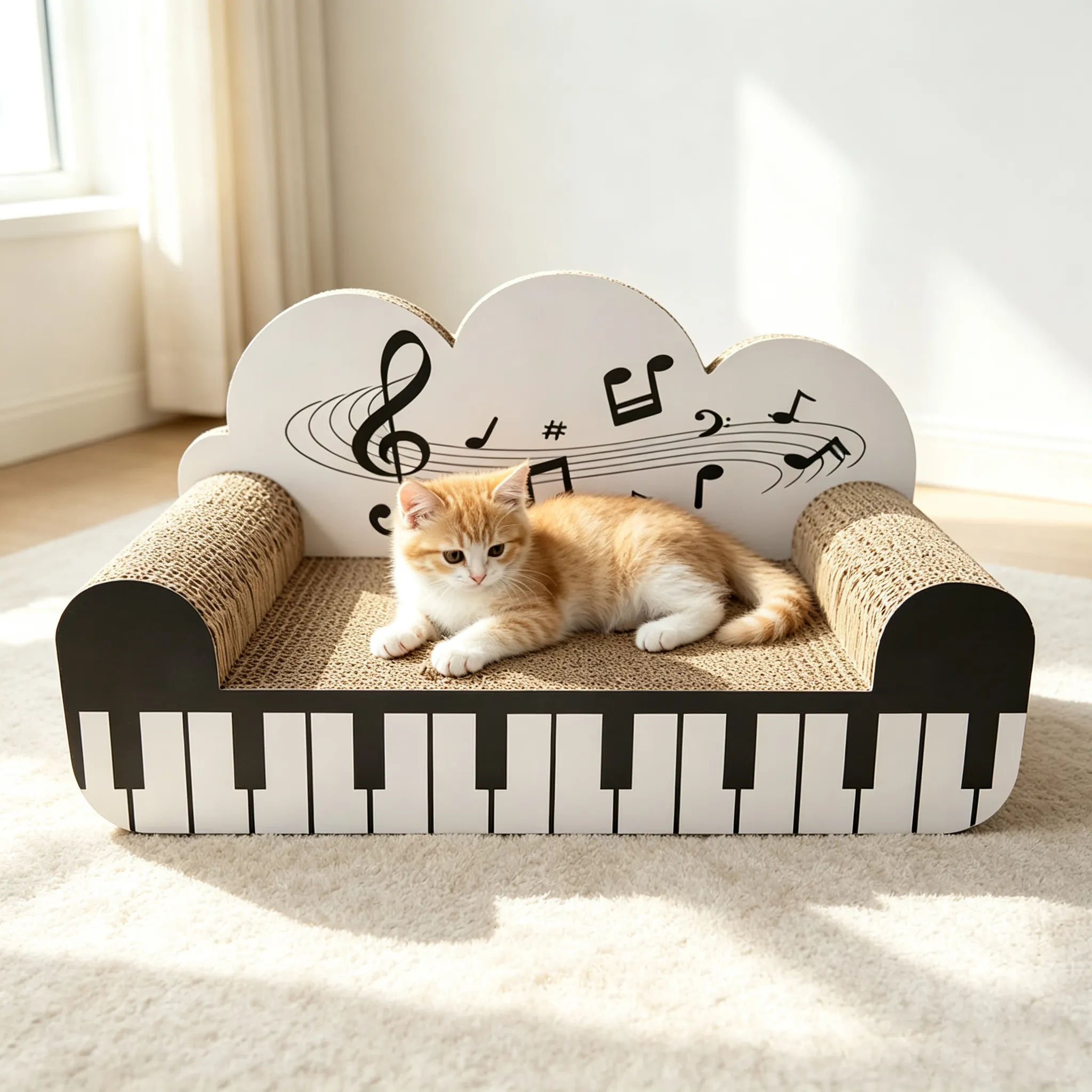 Custom Piano Key & Music Note Sofa Cat Scratcher ZB-0080