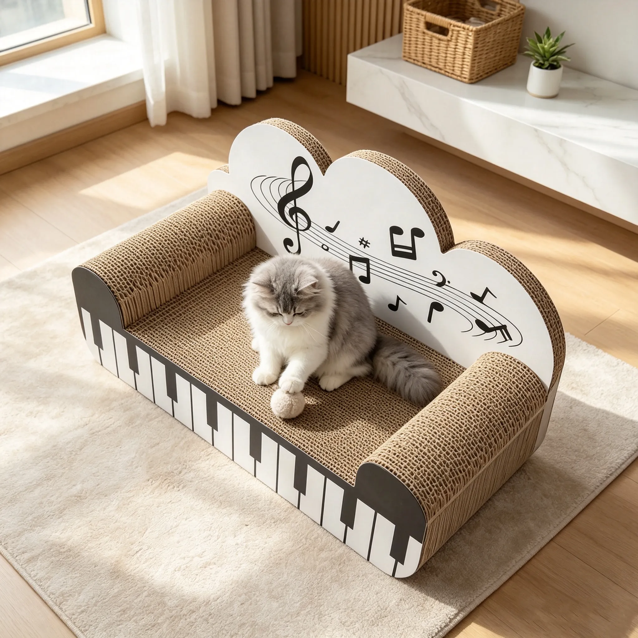 Custom Piano Key & Music Note Sofa Cat Scratcher ZB-0080