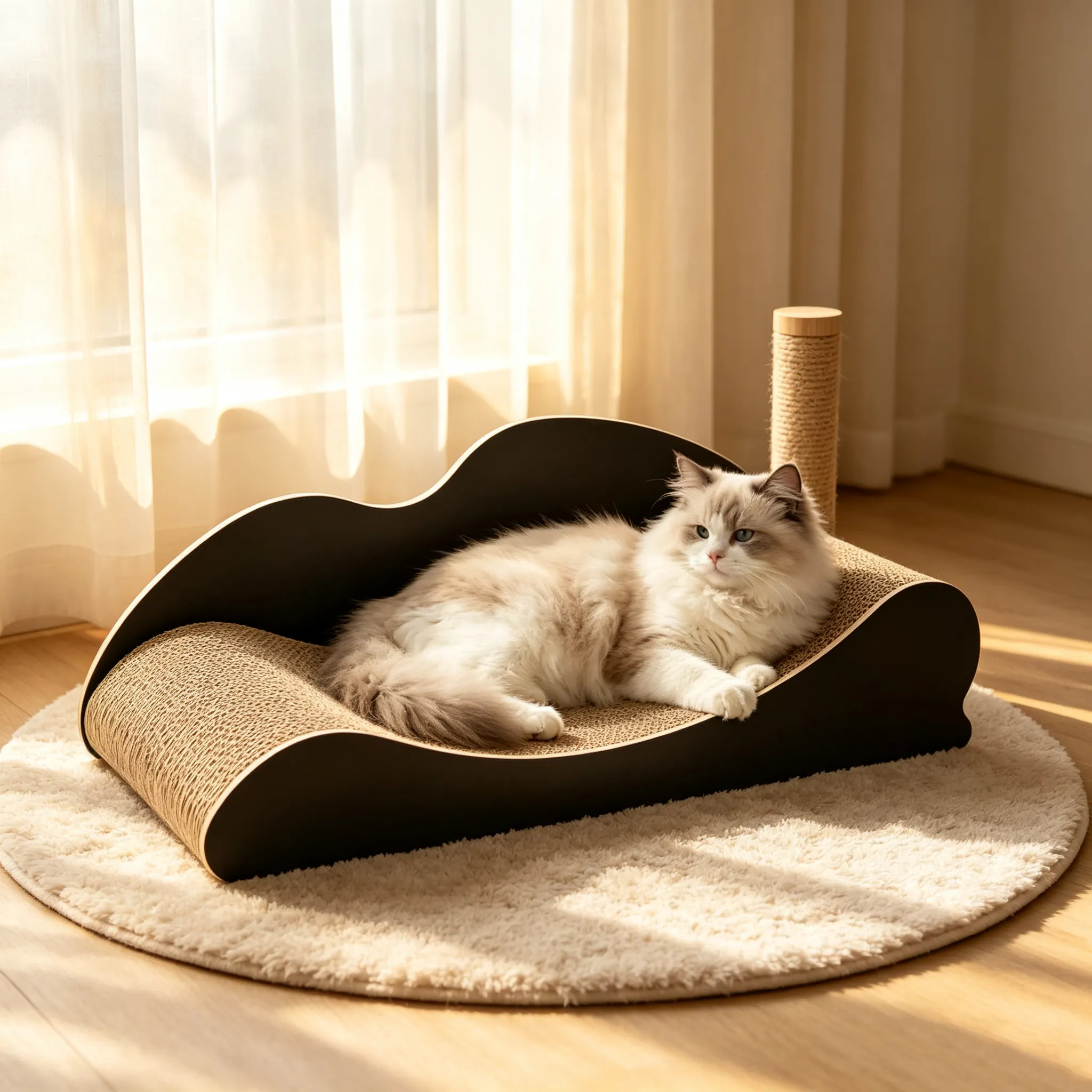 Hot Sale Custom Minimalist Black Trim Sofa Cat Scratcher ZB-0081