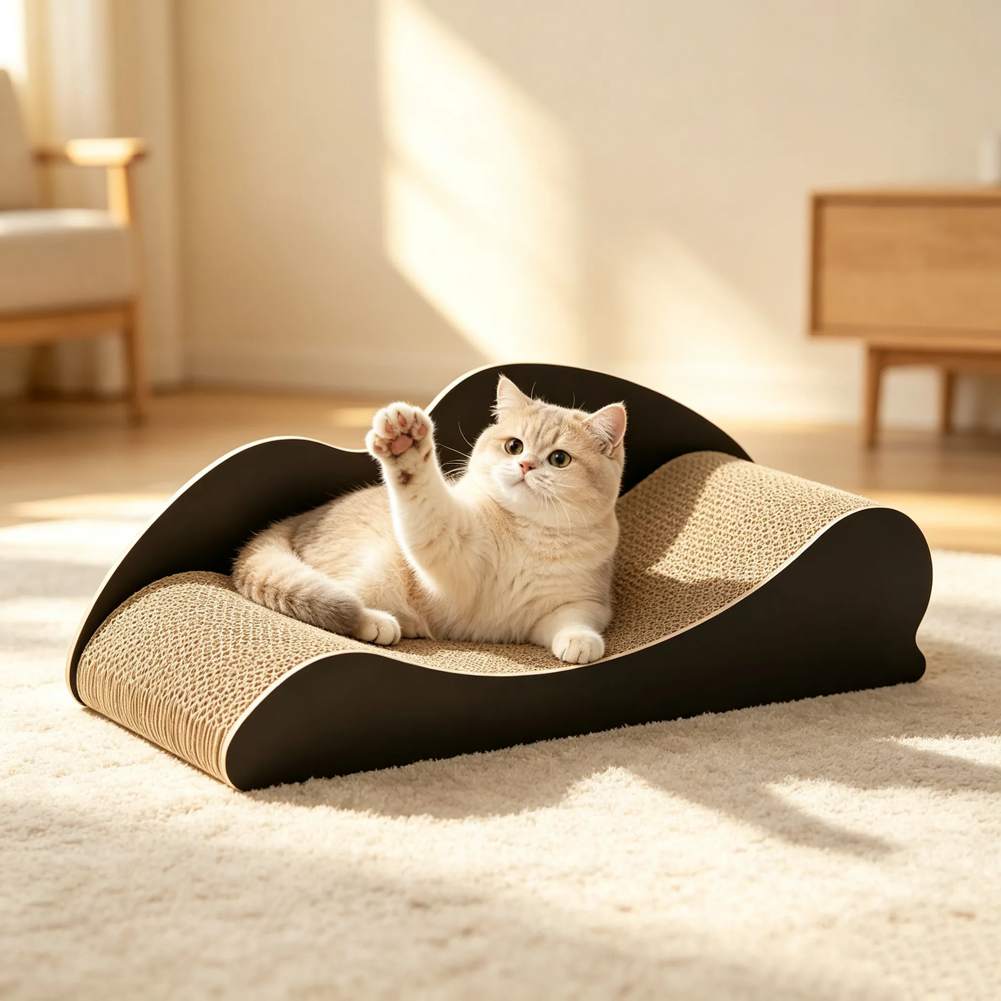 Hot Sale Custom Minimalist Black Trim Sofa Cat Scratcher ZB-0081