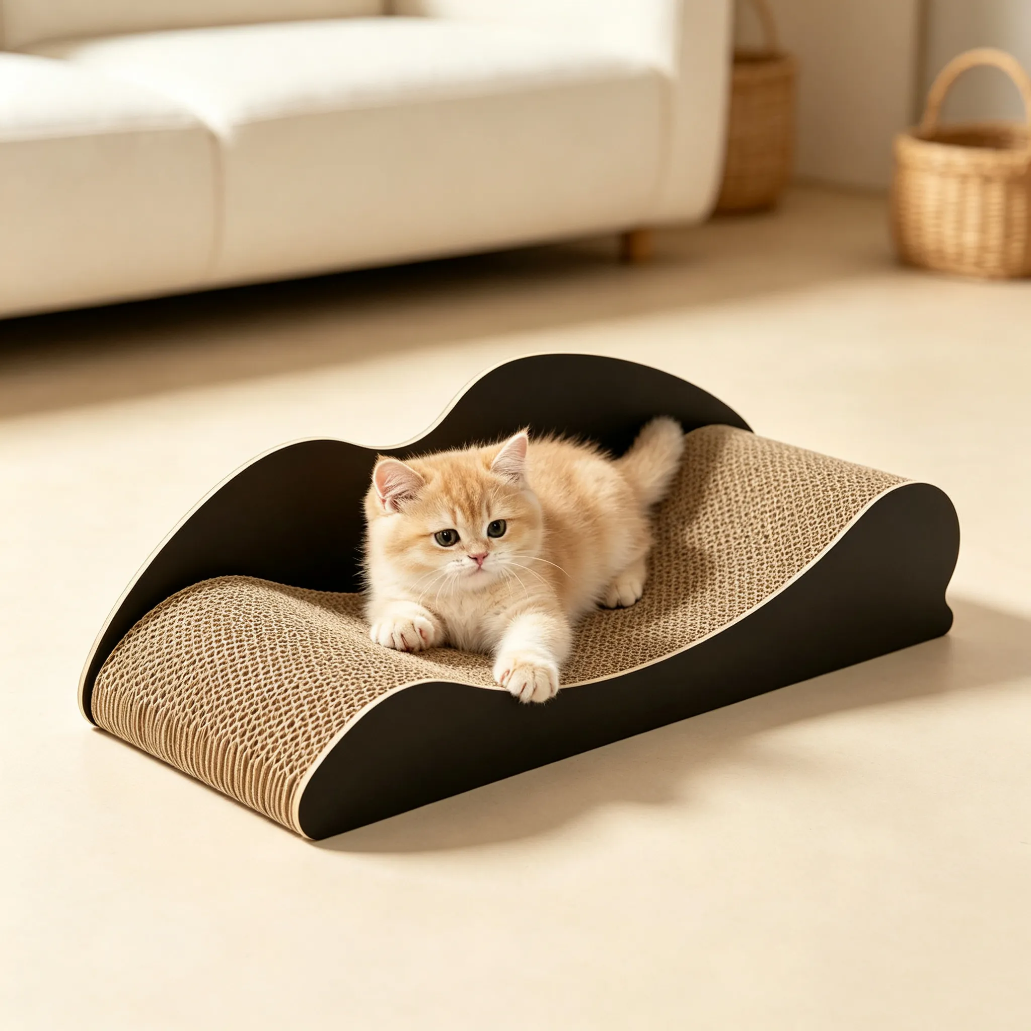 Hot Sale Custom Minimalist Black Trim Sofa Cat Scratcher ZB-0081