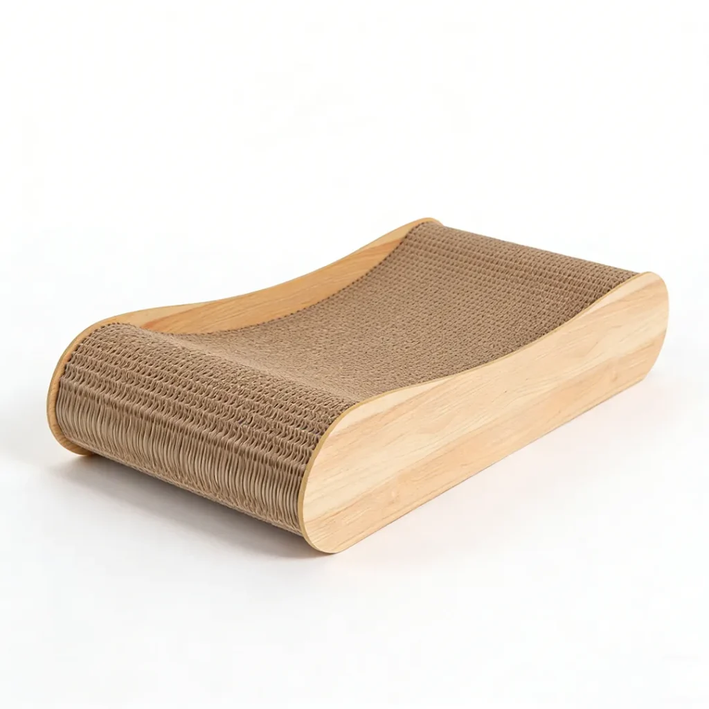 Wholesale Custom Wood Grain Spine-support Cat Scratcher Sofa
