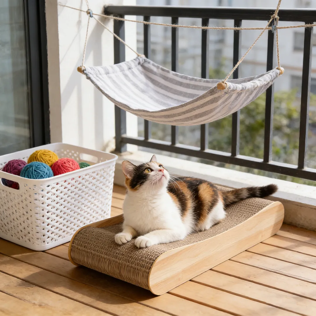 Wholesale Custom Wood Grain Spine-support Cat Scratcher Sofa ZB-0088