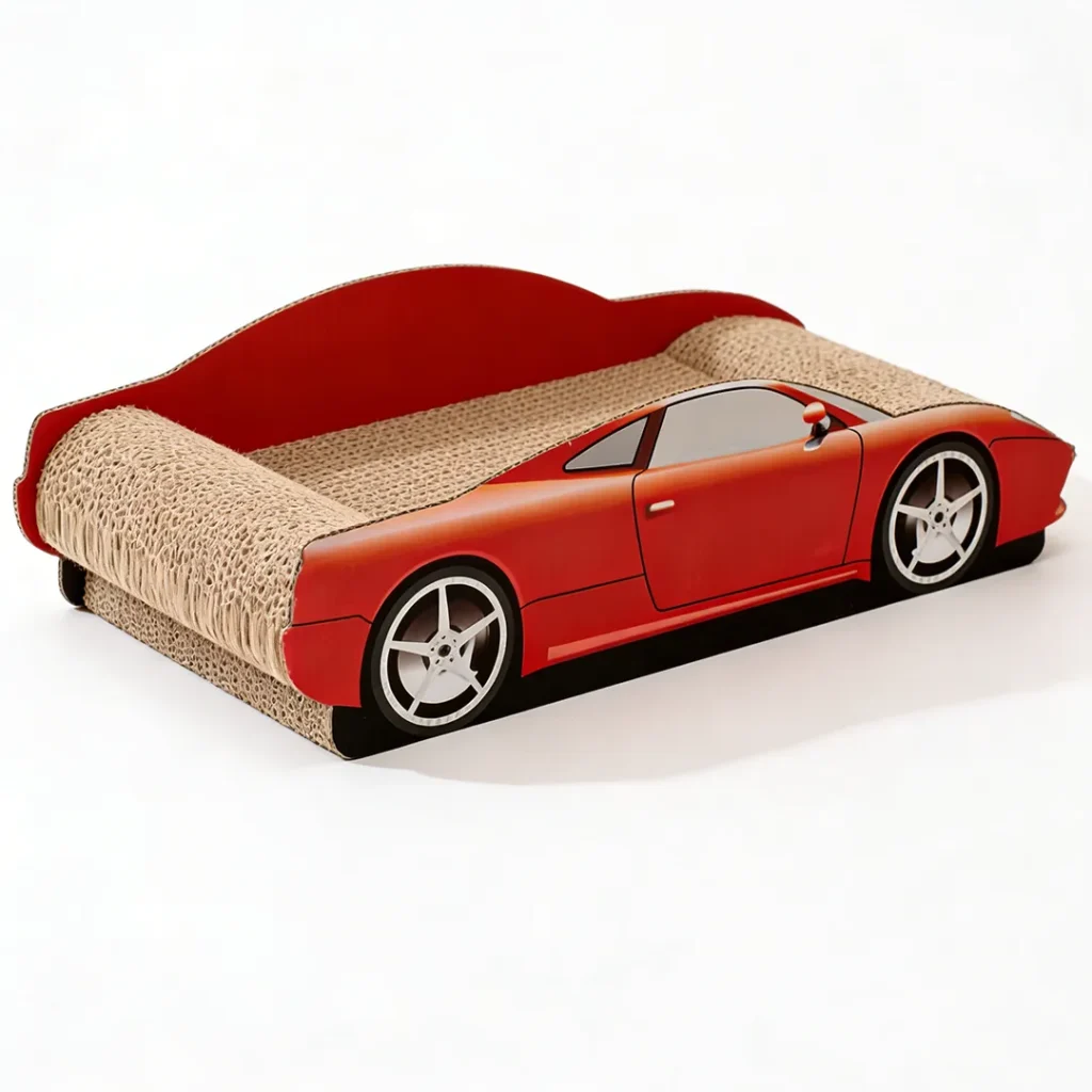 Hot Custom Red Sports Car Cat Scratcher