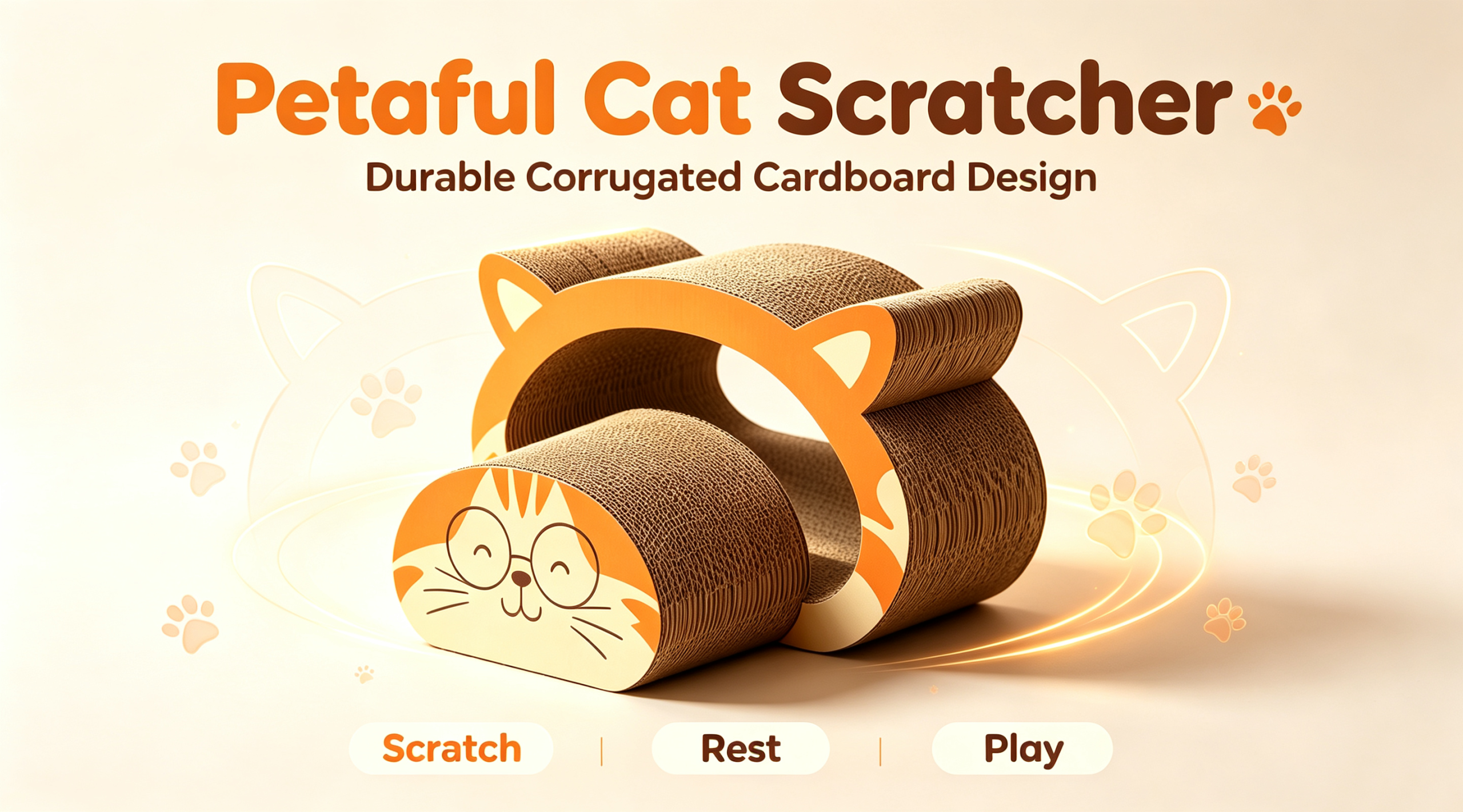 Hot Sale Custom 2-in-1 Orange Cat Scratcher ZB-0172
