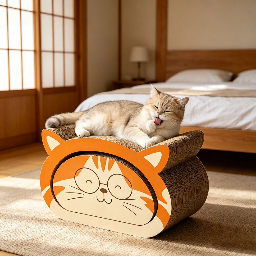Hot Sale Custom 2-in-1 Orange Cat Scratcher ZB-0172