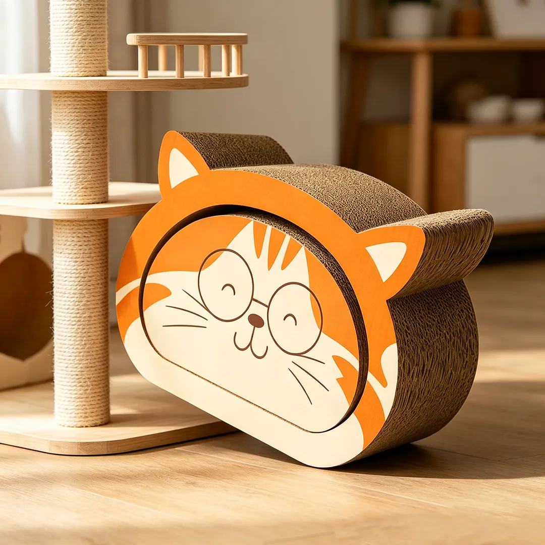 Hot Sale Custom 2-in-1 Orange Cat Scratcher ZB-0172