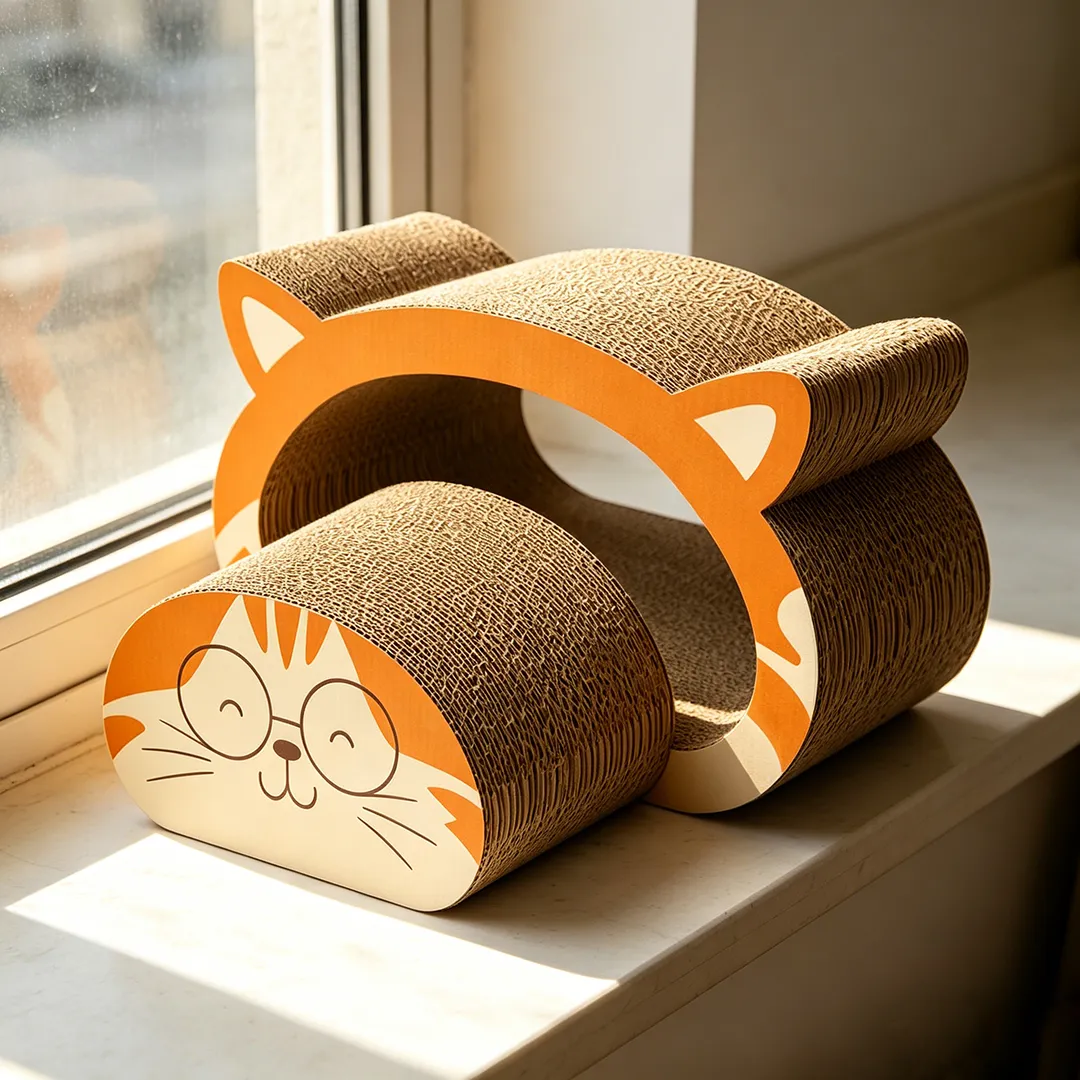 Hot Sale Custom 2-in-1 Orange Cat Scratcher ZB-0172
