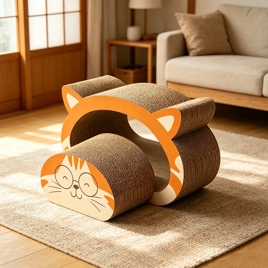 Hot Sale Custom 2-in-1 Orange Cat Scratcher ZB-0172