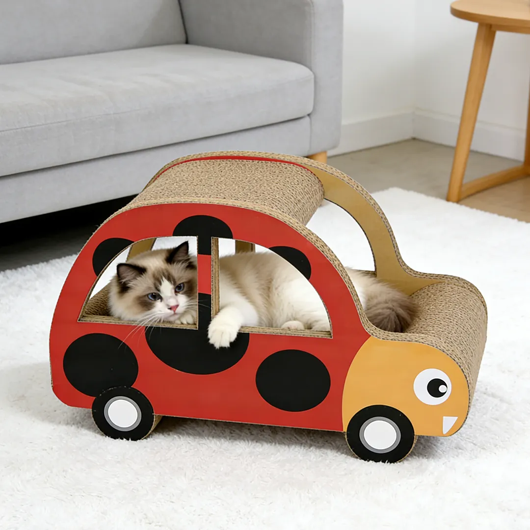 Wholesale Custom Ladybug Bus Cat Scratcher ZB-0067