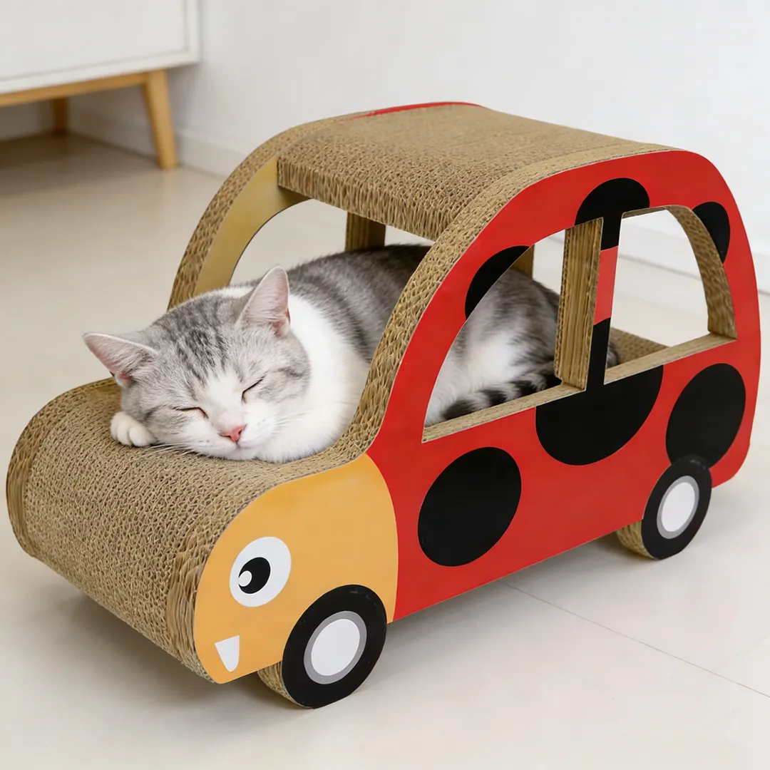 Wholesale Custom Ladybug Bus Cat Scratcher ZB-0067