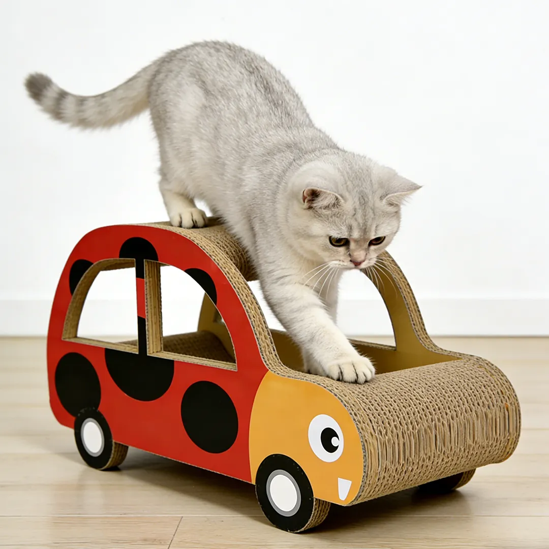 Wholesale Custom Ladybug Bus Cat Scratcher ZB-0067