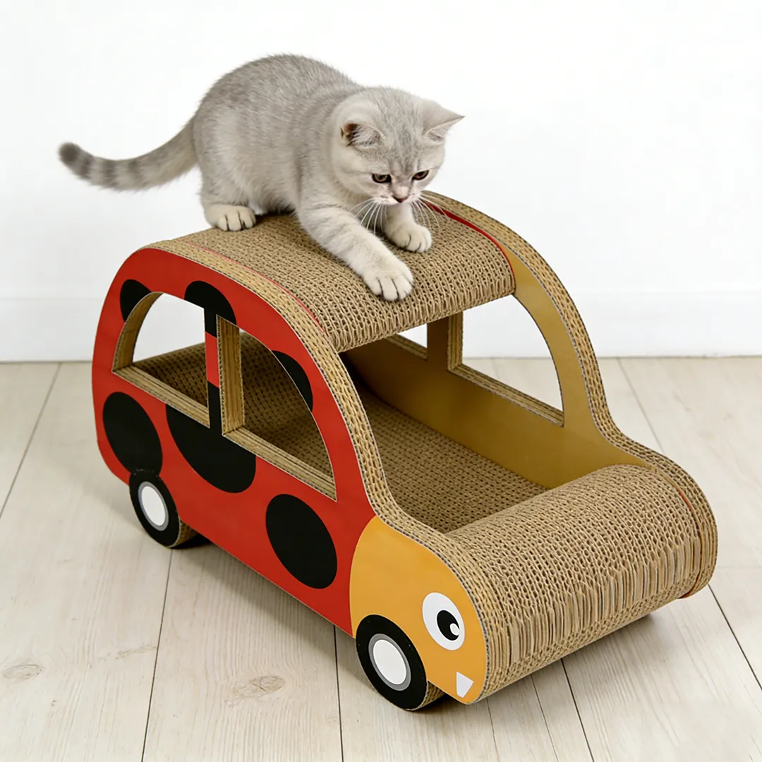 Wholesale Custom Ladybug Bus Cat Scratcher ZB-0067